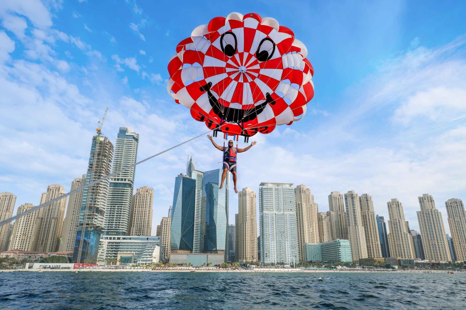 Dubaj: Parasailing z widokiem na Palm View i JBR View
