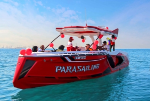 Dubai: JBR Beach and Palm View Parasailing Experience