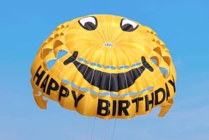 Dubai: Parasailing with Happy birthday Parachute JBR & Palm