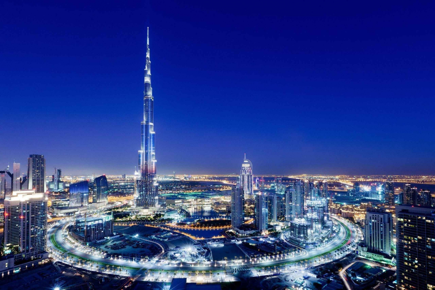 Dubai: Tour privado nocturno y ticket de entrada al Burj Khalifa