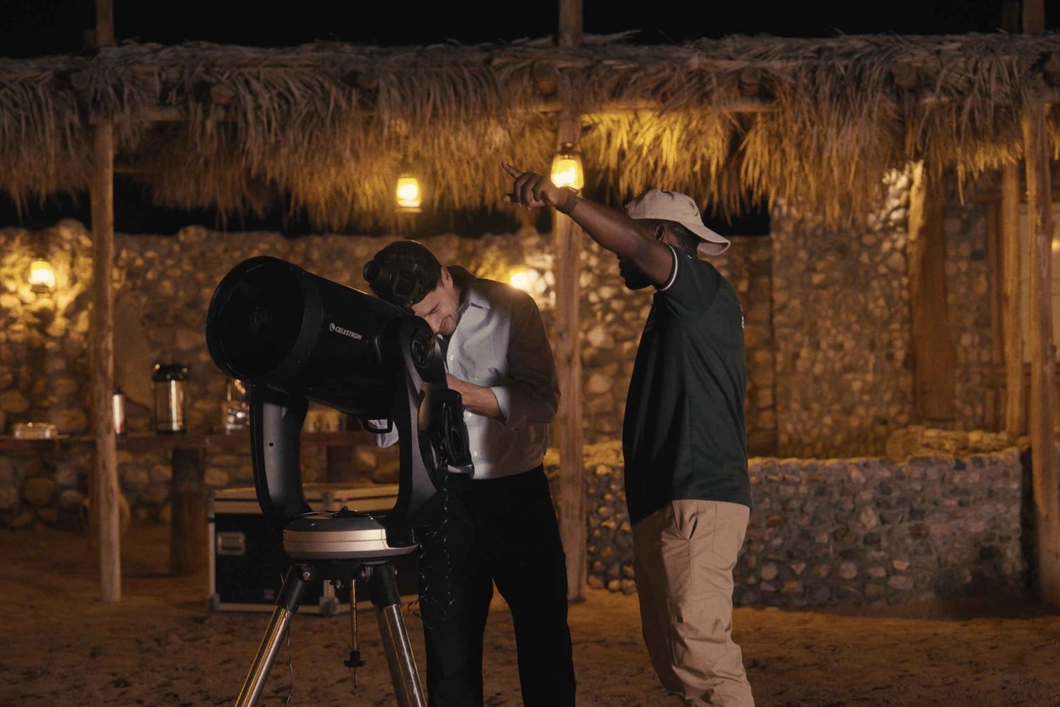 Dubaj: Prywatne nocne safari i astronomia z 3-daniową kolacją