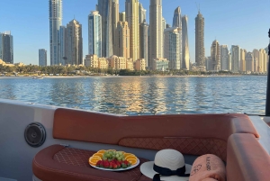 Dubai: Privat båttur med svømmetur på Palm Jumeirah