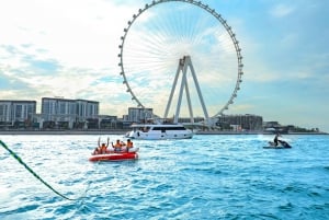 Dubai: tochtje met speedboot getrokken donut in JBR