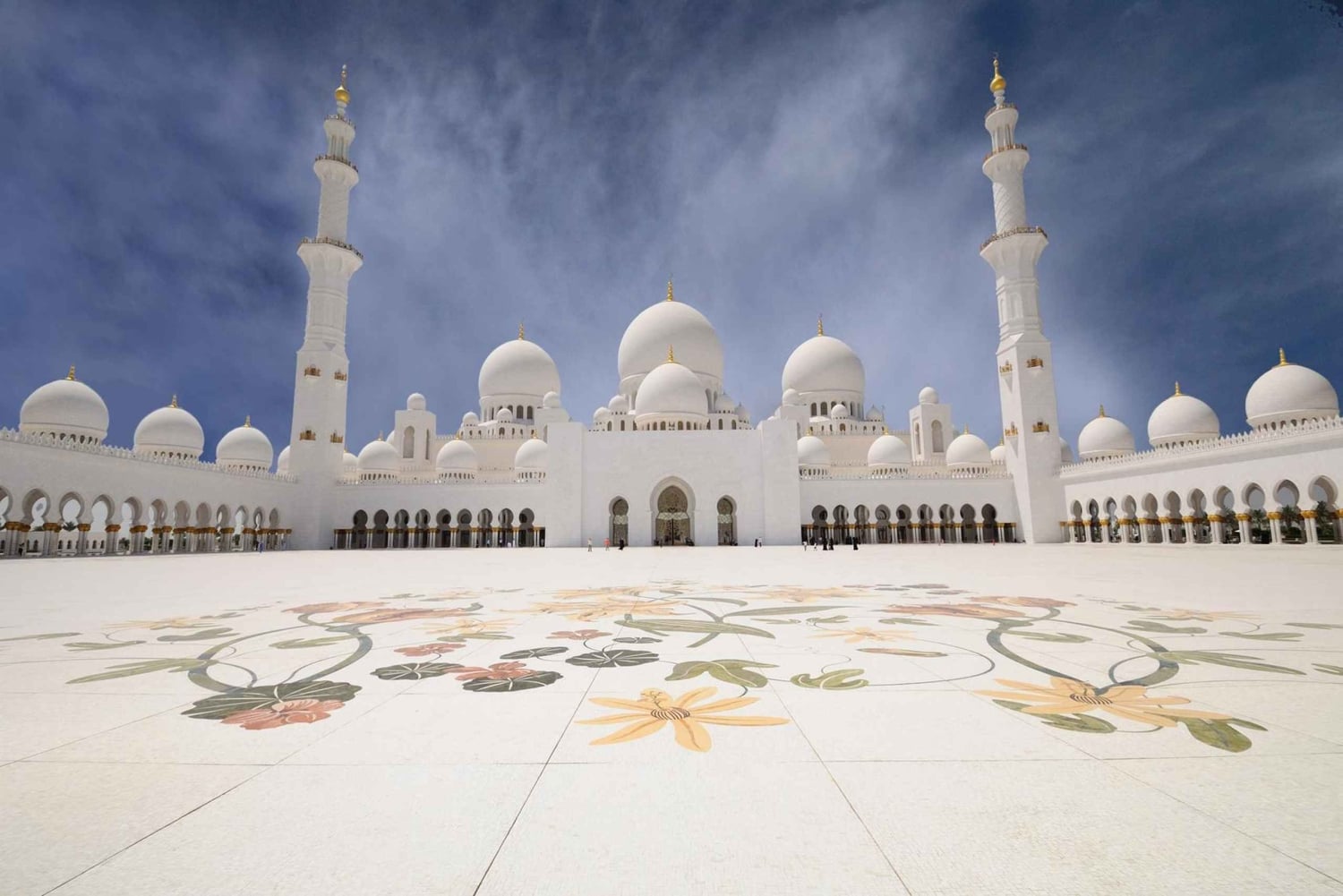 Fra Dubai: Besøk Abu Dhabi Grand Mosque og temapark (valgfritt)