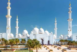 Von Dubai: morgendliche Tour zur Großen Moschee & Qasr Al Watan