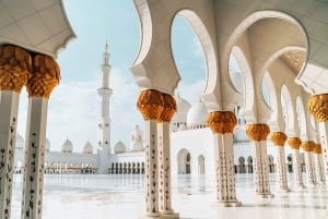 Von Dubai: morgendliche Tour zur Großen Moschee & Qasr Al Watan
