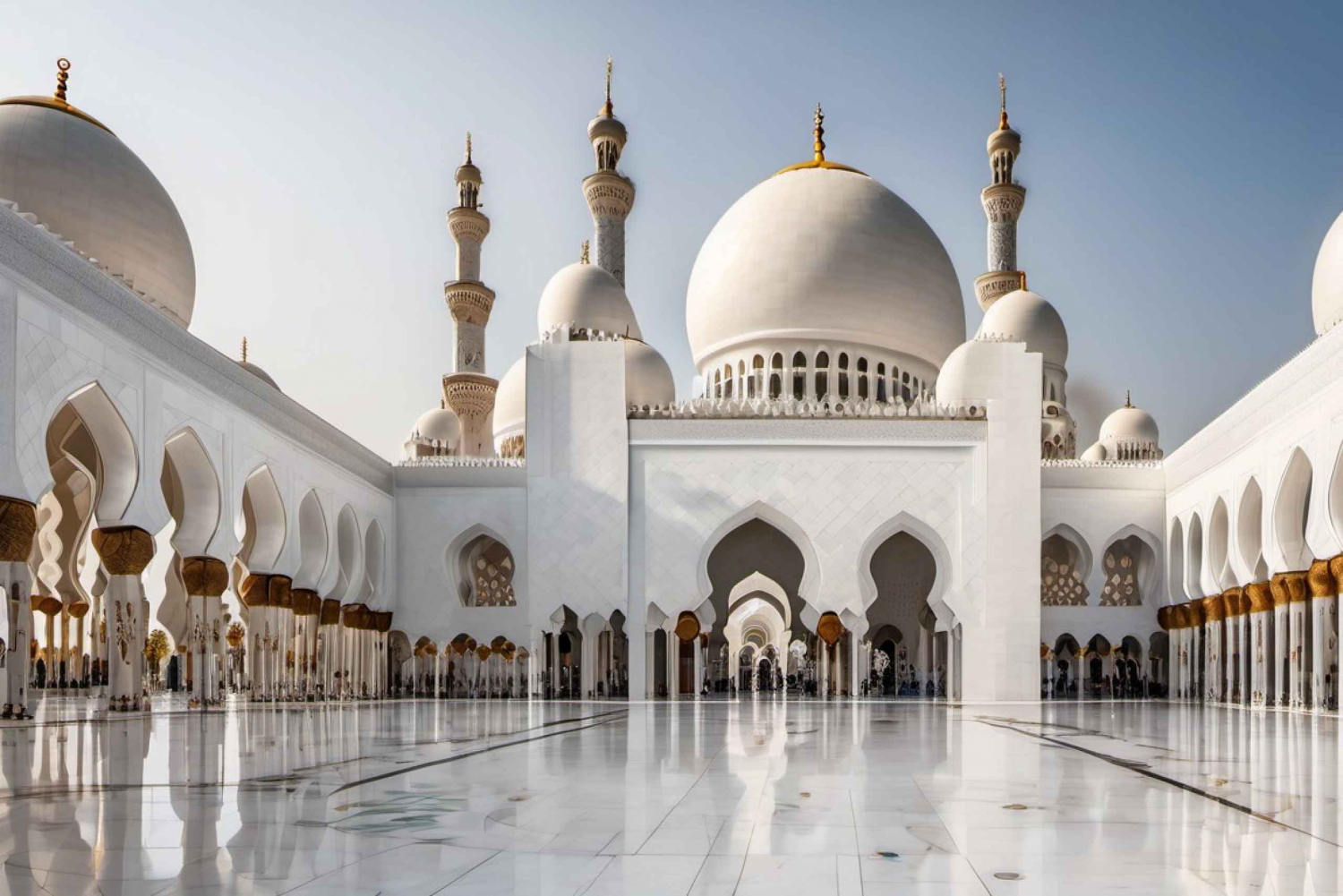 From Dubai: Great Grand Mosque & Ferrari world Day Trip