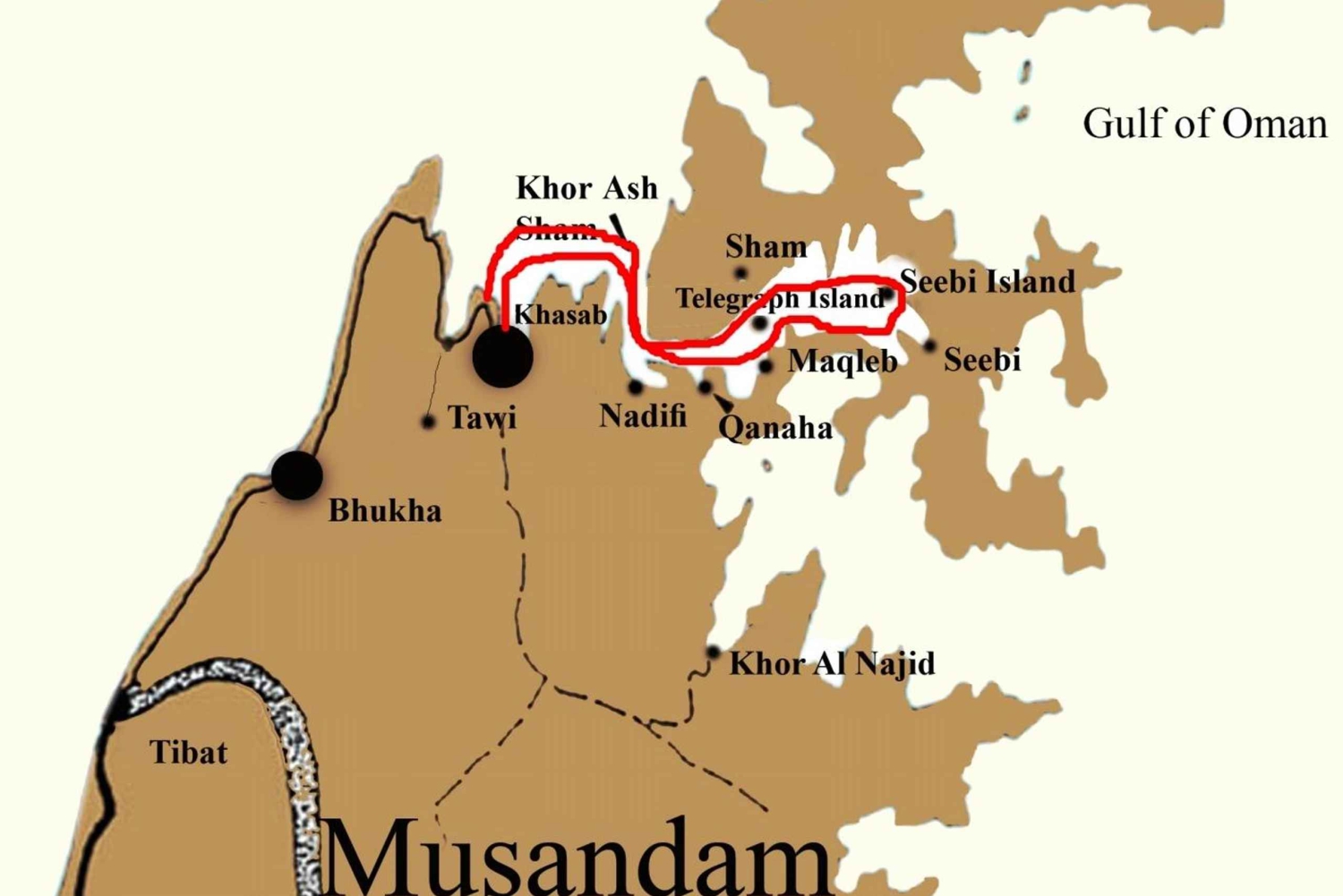 ドバイ発、アラビアのノルウェーへ|テレグラフ島|ダウ船クルーズ