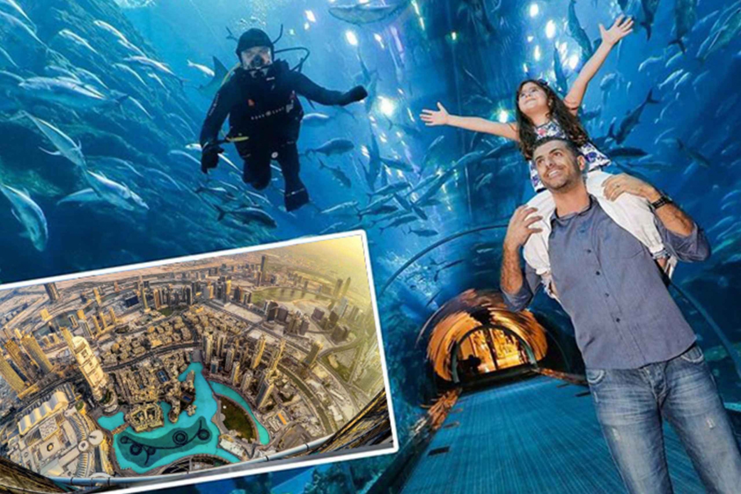 Full Day City Tour With Burj Khalifa & Underwater Zoo Ticket
