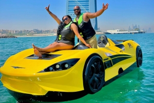 Experiência Jet Car com vistas icónicas do Burj Al Arab no Dubai