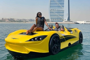 Experiência Jet Car com vistas icónicas do Burj Al Arab no Dubai