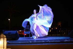 Luxe woestijnsafari in Dubai, barbecue, kamelenrit, quad, show