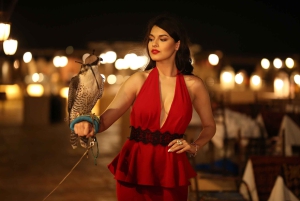 Luxe woestijnsafari in Dubai, barbecue, kamelenrit, quad, show