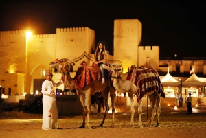 Luxe woestijnsafari in Dubai, barbecue, kamelenrit, quad, show