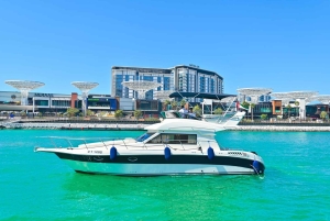 Privétour met jacht met uitzicht op de jachthaven, JBR, Atlantis en Palm