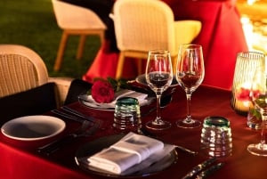 Dubai: Cena romántica en la playa para 2 con vistas al horizonte