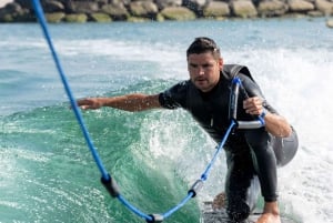 Wakesurfing with Burj Khalifa Views