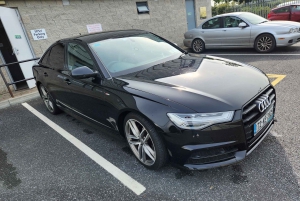 Premium-taksipalvelu Audi A6, S-line, Black edition -mallin kanssa