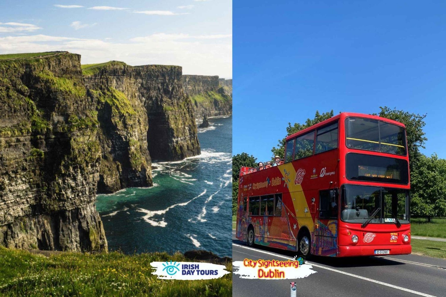 Dublín: tour en autobús turístico con paradas libres y visita a los Acantilados de Moher