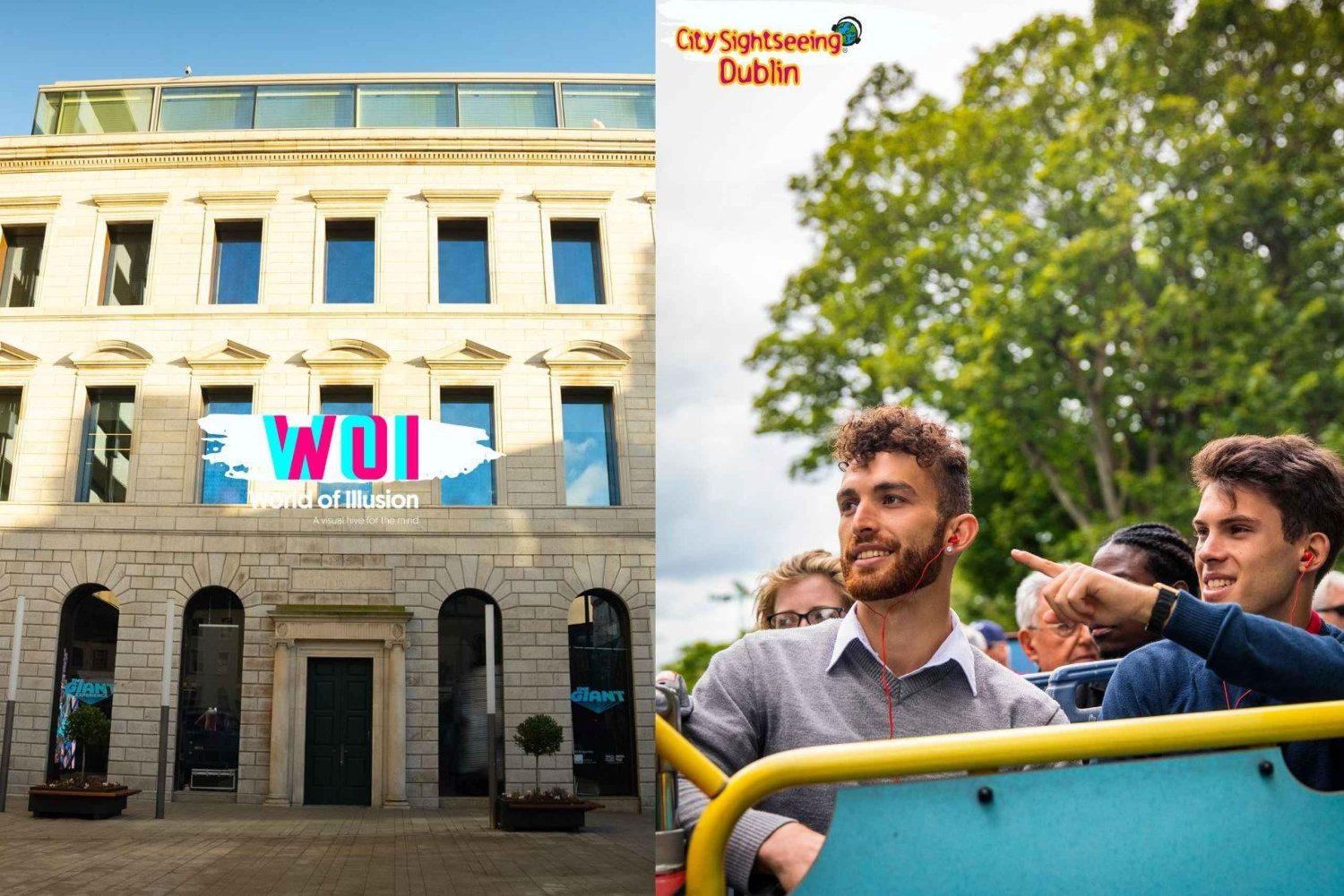 Dublin: Welt der Illusionen und Stadtrundfahrt mit dem Bus