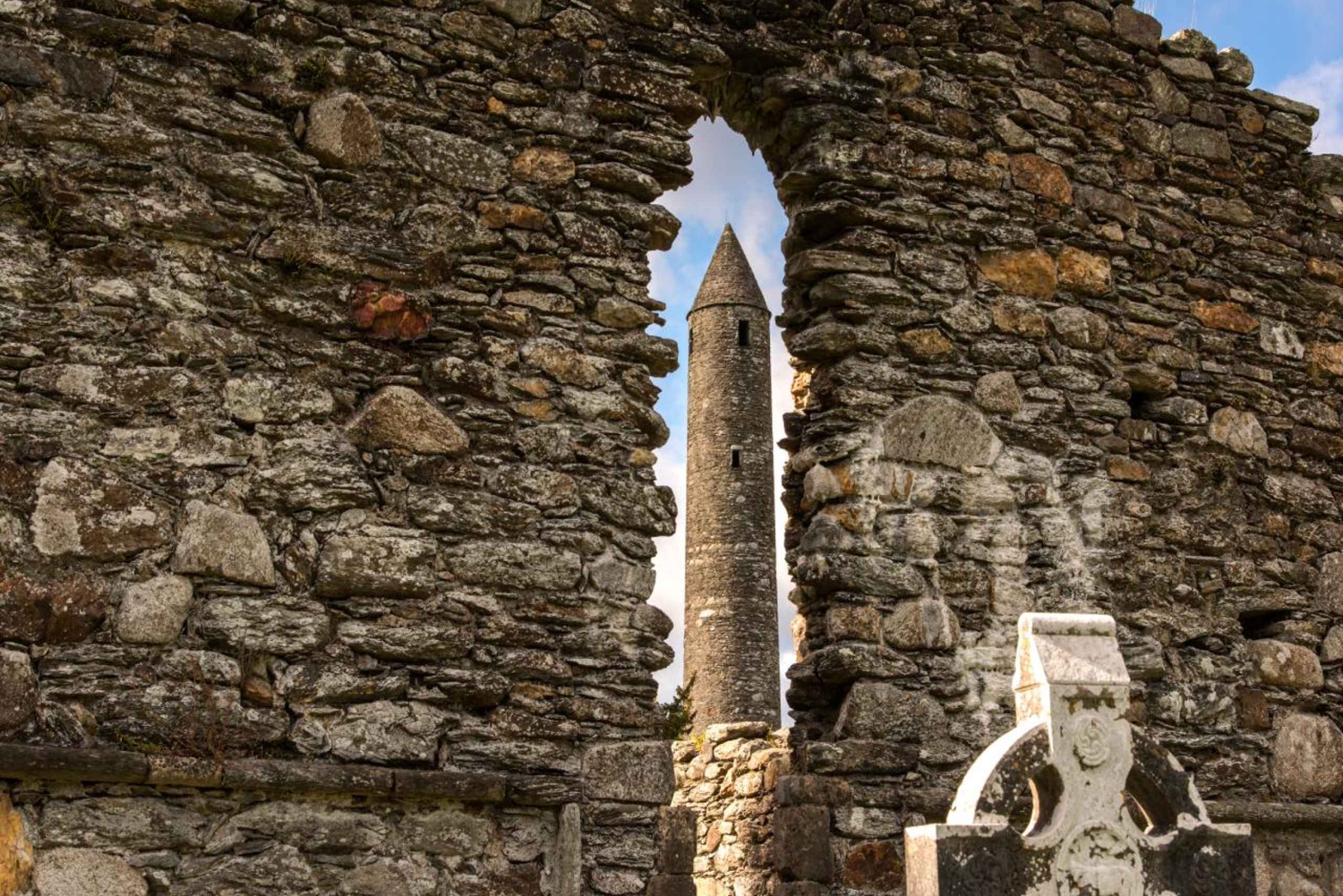 Från Dublin: Wicklow, Glendalough, vattenfall och fårhundsdemo