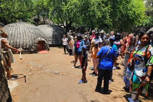 Safari Leijona- ja sarvikuonopuistossa / Lesedi Culture Village (Lesedin kulttuurikylä)