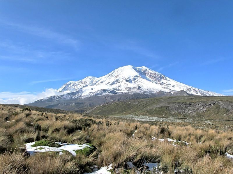 Chimborazo volcano from Carihuairazo