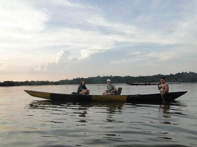 Canoe ride on the Aguarico River (photo credits: Wilmer Piaguaje, Siekopai Nationality)