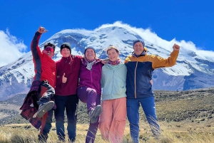 Van Baños Chimborazo vulkaan Fiets- en wandeltocht en lunch
