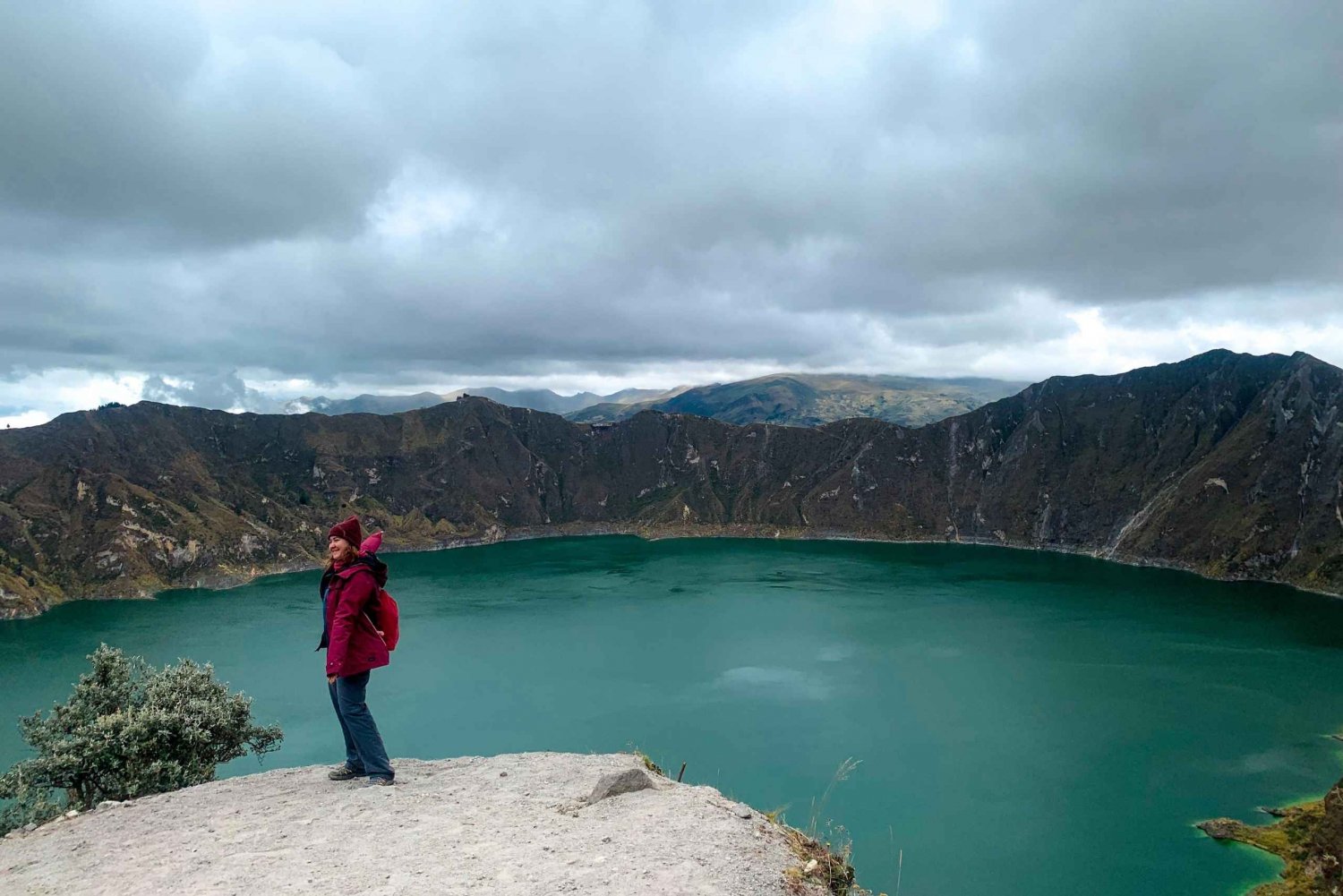 Depuis Quito : Excursion d'une journée à Quilotoa et Baños avec billets