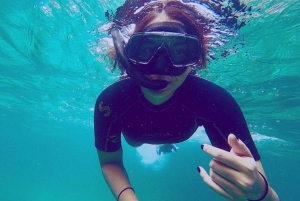 Heldag på Pinzon Island, avslutning i la Fe med snorkling