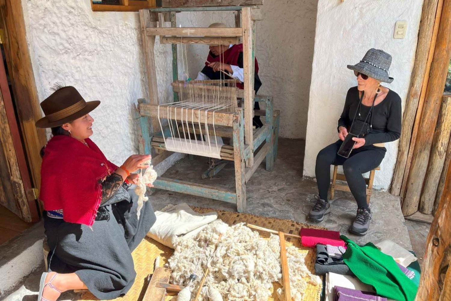 Reuniões com moradores locais nos Andes