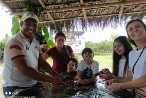 Guayaquil: Lyhyt vierailu suklaanvalmistukseen ja kaakaotilalle.