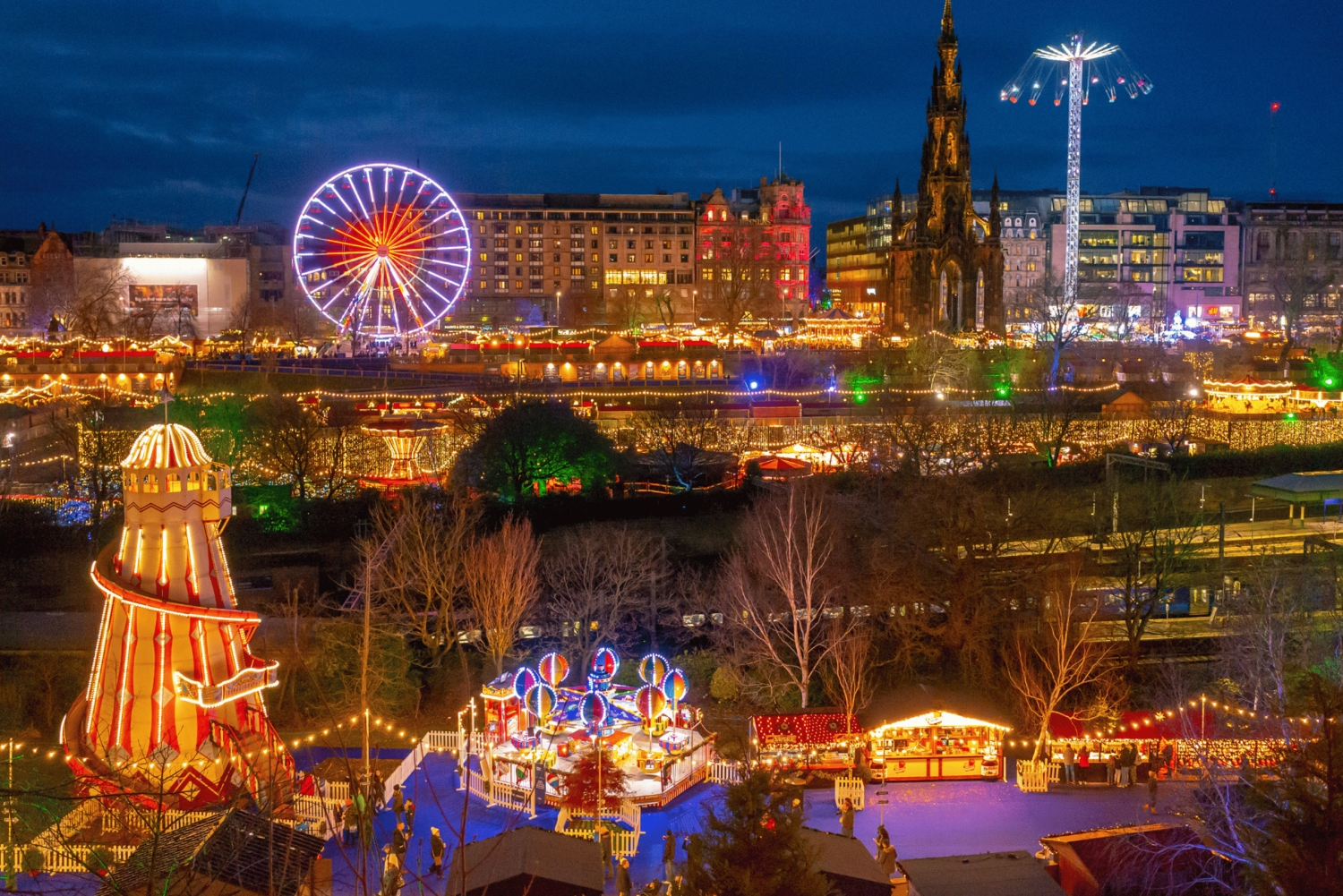 Edinburgh: Julelystur på en vintagebuss