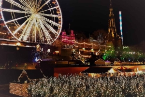 Edinburgh: Julelystur på en vintagebuss
