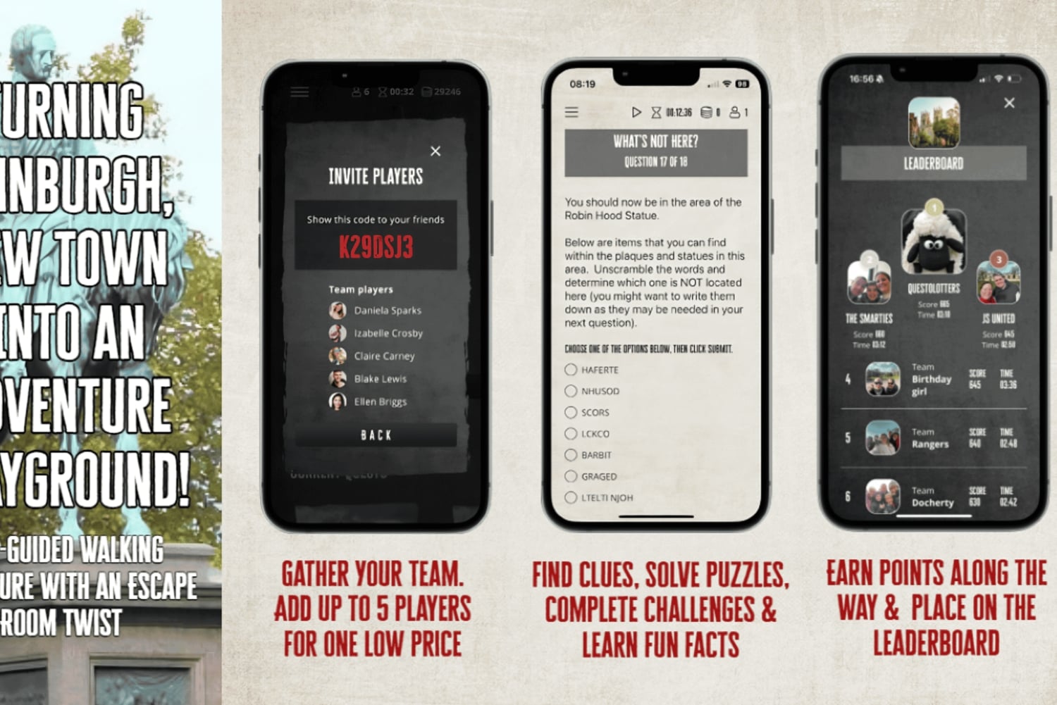 Edinburgh New Town: Stadsvandring och utforskande spel