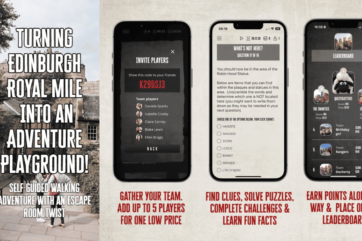 Edimburgo: Excursão a pé pela Royal Mile e jogo de exploração