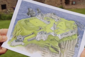 エジンバラから：グラミスとダノター城をスペイン語で巡るツアー