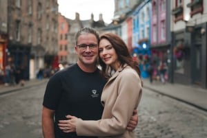 Privat fotografering med utsikt över det berömda Edinburgh Castle