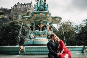 Privat fotografering med utsikt över det berömda Edinburgh Castle