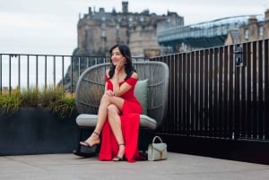 Privat fotografering med utsikt över det berömda Edinburgh Castle