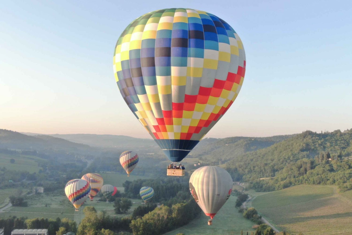 Eksklusiv privat ballongtur for 2 i Toscana