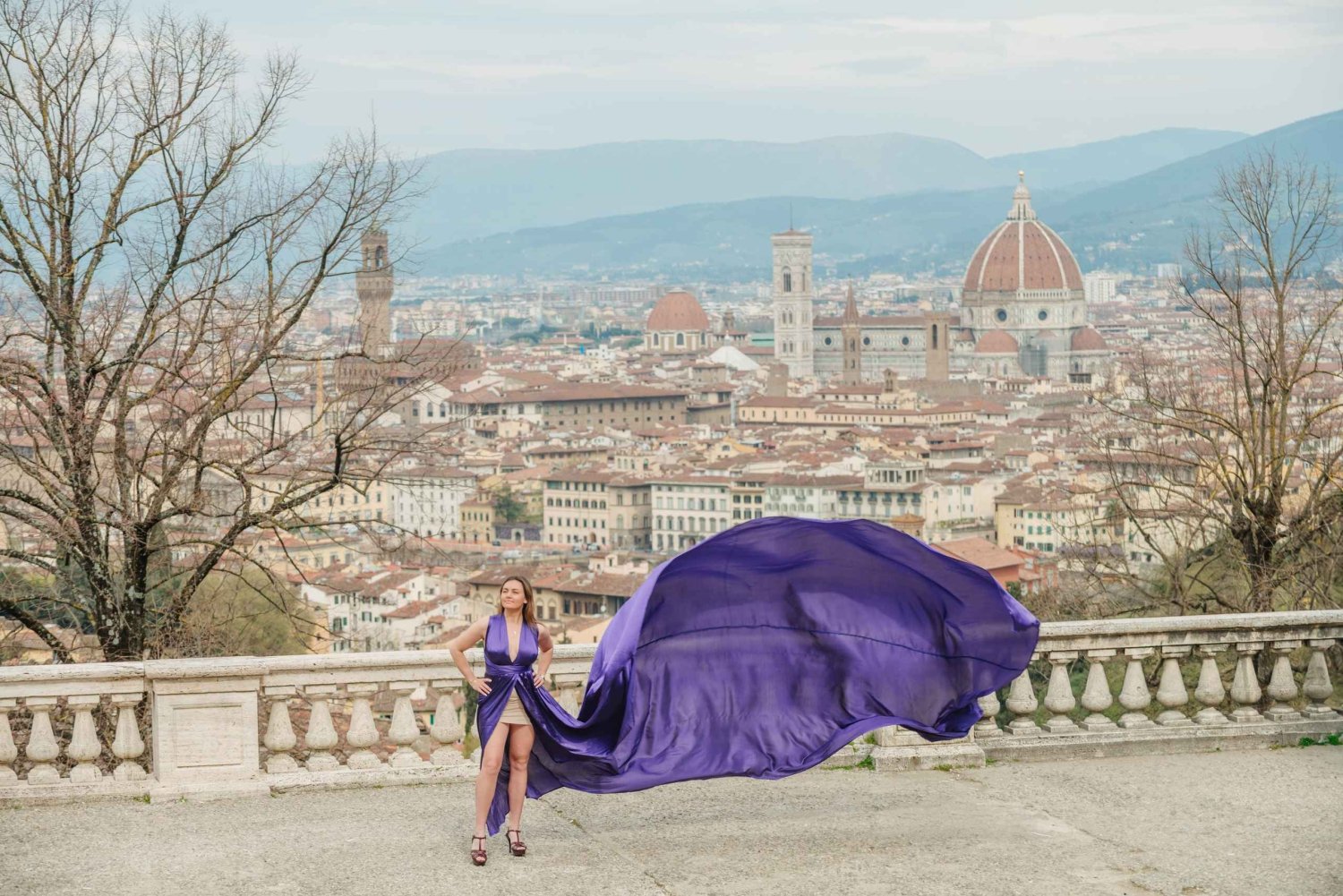 Florence : une séance photo en robes luxueuses