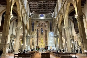 Florence : Basilique de Santa Croce avec un historien de l'art