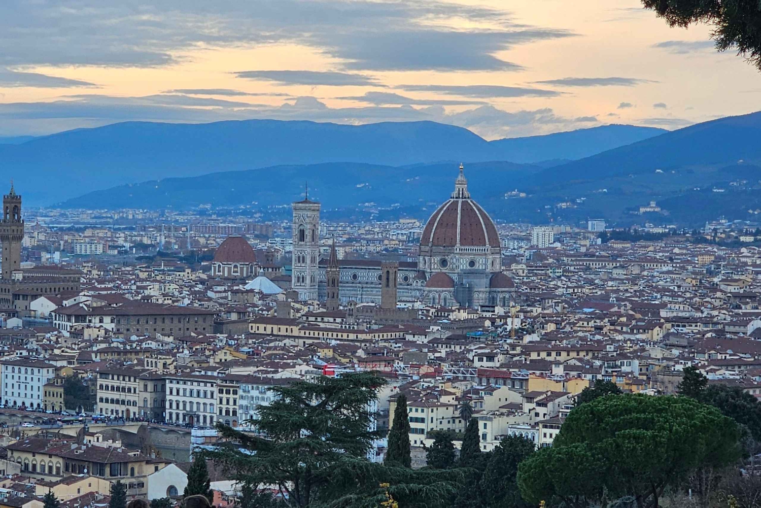 جولة فلورنسا بالدراجة وغروب الشمس وساحة مايكل أنجلو