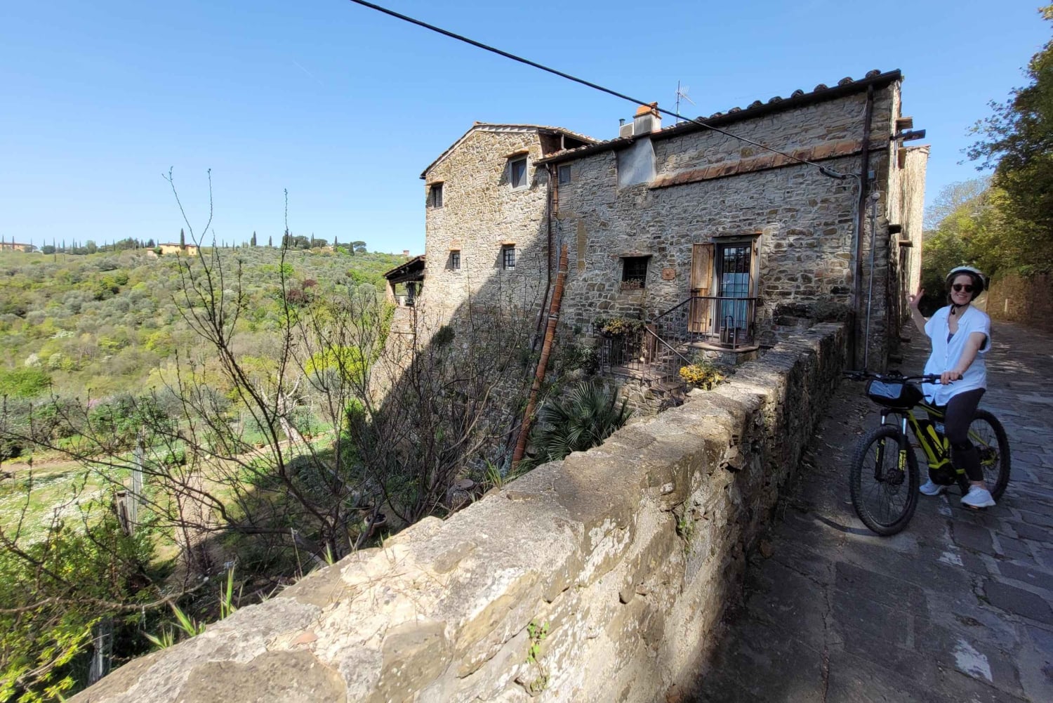 Florens: Cykeltur i Chianti-bergen med lunch på bondgård och vin