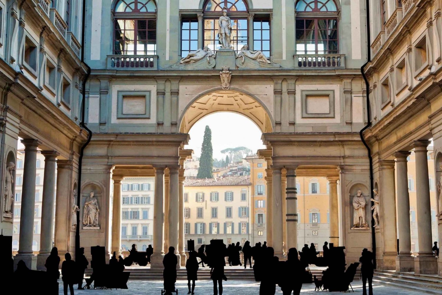 Firenze: E-Golf Cart-tur med guidet besøk i Uffizi-galleriet