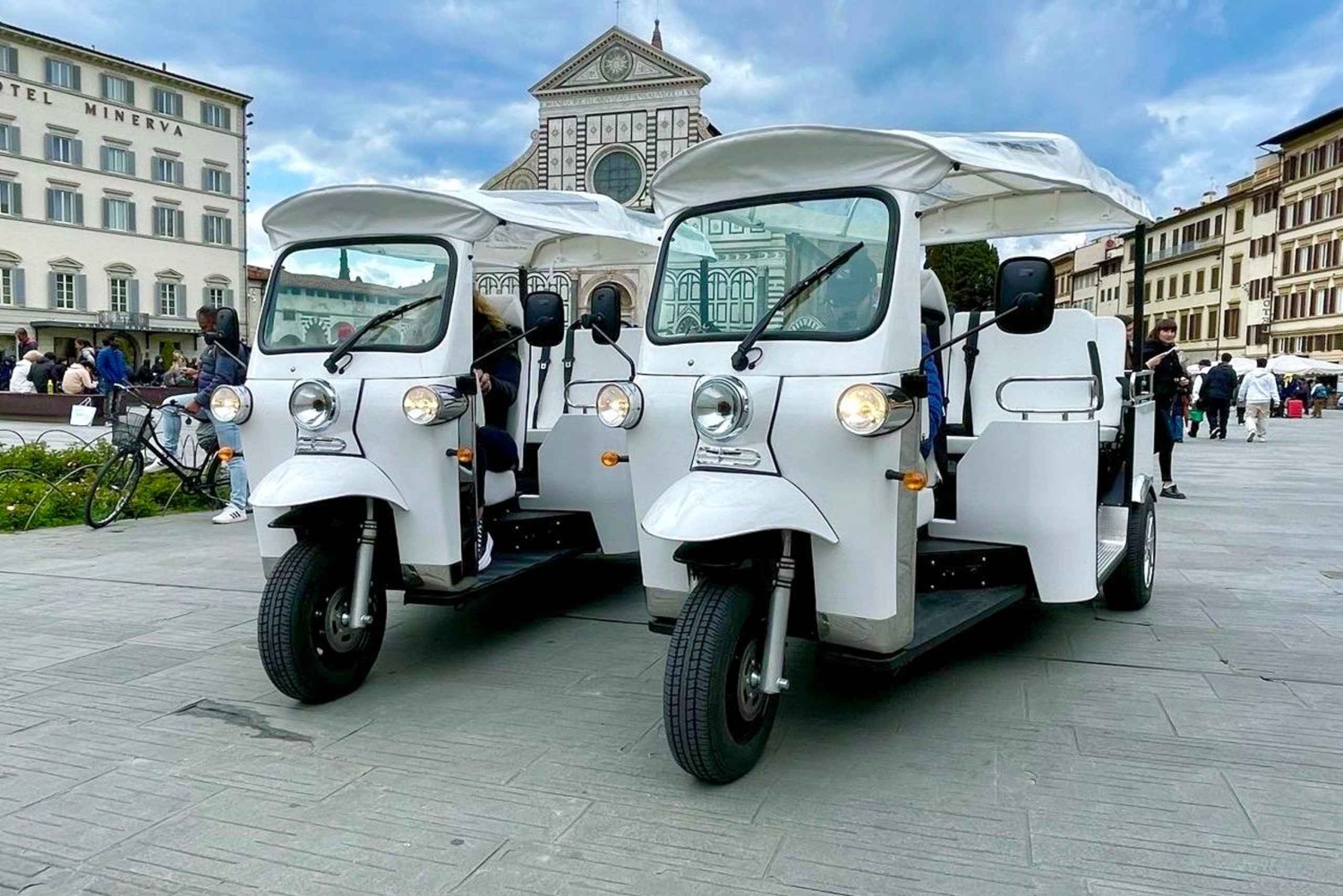 Florens: Stadsvandring med ekologisk golfbil och tuk-tuk (rädda planeten)