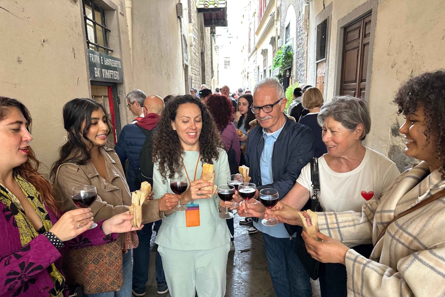 Culinaire tour door de oude binnenstad van Florence en sightseeingtour met gids