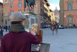 Firenze: Paint&Wine Ponte Vecchion näkymällä